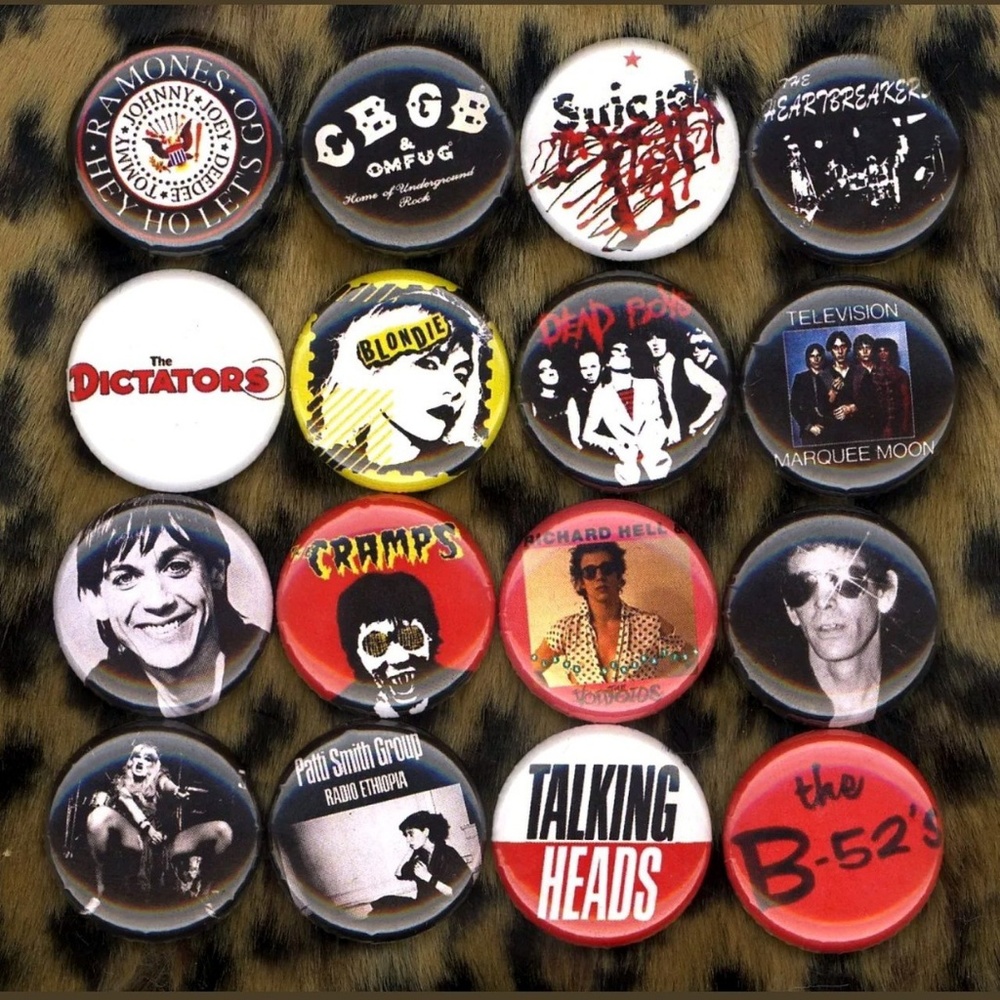 CBGB buttons badge pins set of 16